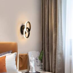 Goeco LED Ceiling Light Ring Design 22W 3000K Flush Mount Ceiling Light in Black - thumbnail 5