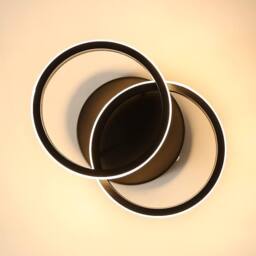 Goeco LED Ceiling Light Ring Design 22W 3000K Flush Mount Ceiling Light in Black - thumbnail 8