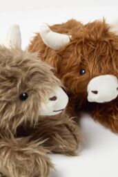 Homescapes Luxury Fabric Highland Cow Doorstop Set of 2 in Brown - thumbnail 4