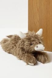 Homescapes Luxury Fabric Highland Cow Doorstop Set of 2 in Brown - thumbnail 5