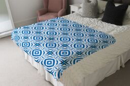 Benjamin Tate Design Blue Powerful Blanket in Natural - Size: 120 cm x 150 cm - thumbnail 3