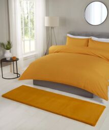 The Linen Consultancy TLC 5 Star Hotel Concept Luxury Faux Fur Ochre Rug in Yellow - Size: 133 cm diameter - thumbnail 2