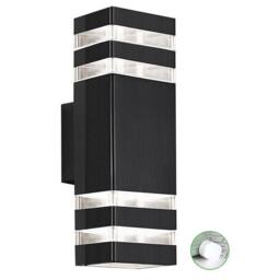 SPETLEK Modern Outdoor Wall Light Up Down IP65 GU10 LED in Black - thumbnail 3