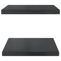 Berkfield Home Wall Shelves 2 pcs 50x40x3 cm Black Stainless Steel - Size: 50 x 40 x 3 cm - thumbnail 6