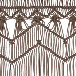 Berkfield Home Macrame Curtain Taupe 140x240 cm Cotton - thumbnail 4
