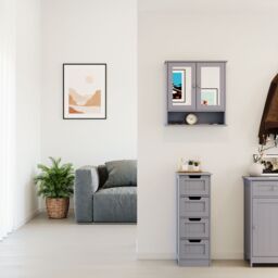 Home Discount Bath Vida Priano 4 Drawer Freestanding Unit Bathroom Storage 810 x 300 x 300 mm in Dark Grey - thumbnail 4