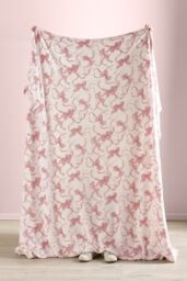 Catherine Lansfield 'Bow' Cosy Fleece Oversized Blanket Throw in Pink - Size: 200 cm x 240 cm - thumbnail 3