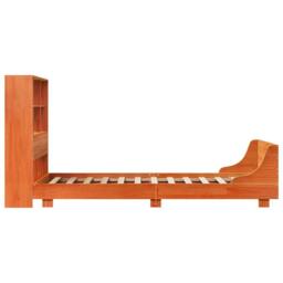 Berkfield Home Full Bed Frame without Mattress Wax Brown 100x200 cm Solid Wood Pine - thumbnail 7