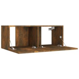 Berkfield Home 5 Piece TV Cabinet Set Smoked Oak Engineered Wood in Brown - thumbnail 6
