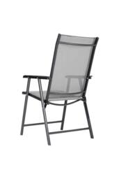 Living and Home Set of 3 Cast Aluminum Round Patio Dining Table & Chairs Set in Black - thumbnail 5