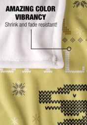 Harry Potter Blanket, 152x127 cm Hufflepuff Ugly Christmas Sweater Silky Touch Super Soft Throw Blanket in White - thumbnail 4