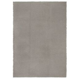 Berkfield Home Rug Rectangular Grey 160x230 cm Cotton - Size: 100 cm diameter