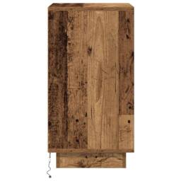 Berkfield Home Bedside Cabinet with LED Lights¬†Old Wood 38x34x65 cm - Size: 38 x 34 x 65 cm - thumbnail 8
