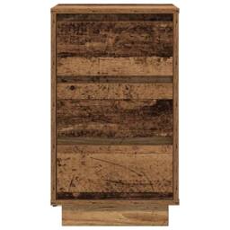 Berkfield Home Bedside Cabinet with LED Lights¬†Old Wood 38x34x65 cm - Size: 38 x 34 x 65 cm - thumbnail 7