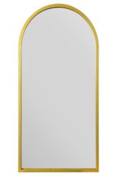 "MirrorOutlet Gold Metal Framed Arched Wall Mirror 47"" X 23.5"" (120CM X 60CM) - Size: 1 Pack" - thumbnail 2
