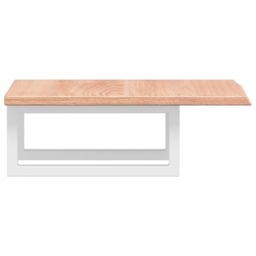 Berkfield Home Basin Shelf Wall Mounted Steel & Solid Wood Oak in Brown - thumbnail 5
