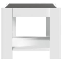 Berkfield Home Coffee Table with LED White 53x53x45 cm Engineered Wood - Size: 53 x 53 x 45 cm - thumbnail 7