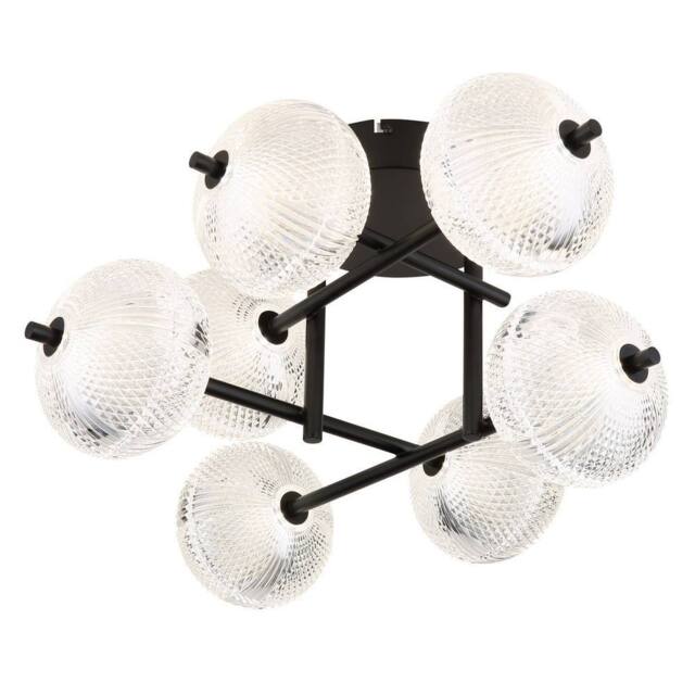 Netlighting Aida Multi Arm Semi Flush Ceiling Lamp Matt Black LED 30004500K - image 1