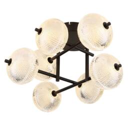 Netlighting Aida Multi Arm Semi Flush Ceiling Lamp Matt Black LED 30004500K - thumbnail 3