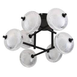 Netlighting Aida Multi Arm Semi Flush Ceiling Lamp Matt Black LED 30004500K - thumbnail 2