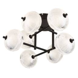 Netlighting Aida Multi Arm Semi Flush Ceiling Lamp Matt Black LED 30004500K