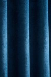 Fusion 'Strata' Triple-Woven Dimout Eyelet Curtains in Teal - Size: 117 cm width x 183 cm drop - thumbnail 3