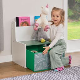 Liberty House Toys Kids Teddy Bear Bookcase in White - thumbnail 3