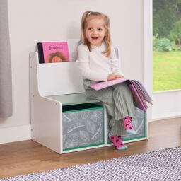 Liberty House Toys Kids Teddy Bear Bookcase in White - thumbnail 1