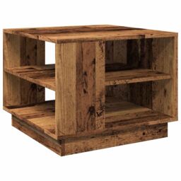 Berkfield Home Coffee Table Old Wood 55x55x42 cm Engineered Wood in Brown - Size: 55 x 55 x 42 cm - thumbnail 6