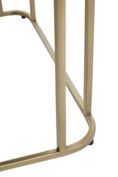 Orsina Mirrored Glass Top Coffee Table, Gold‑Finish Stainless Steel Frame with Decorative Textured Border in Clear - thumbnail 5