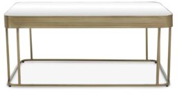 Orsina Mirrored Glass Top Coffee Table, Gold‑Finish Stainless Steel Frame with Decorative Textured Border in Clear - thumbnail 6