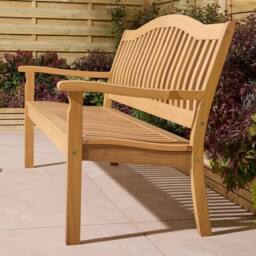 Rowlinsons 1.5m Hemsway Bench - Timber - L71 x W161 x H94 cm in Brown - thumbnail 2