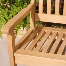 Rowlinsons 1.5m Hemsway Bench - Timber - L71 x W161 x H94 cm in Brown - thumbnail 5