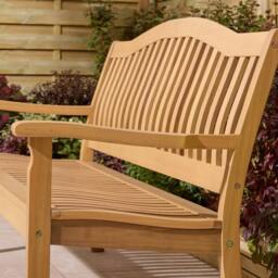 Rowlinsons 1.5m Hemsway Bench - Timber - L71 x W161 x H94 cm in Brown - thumbnail 3