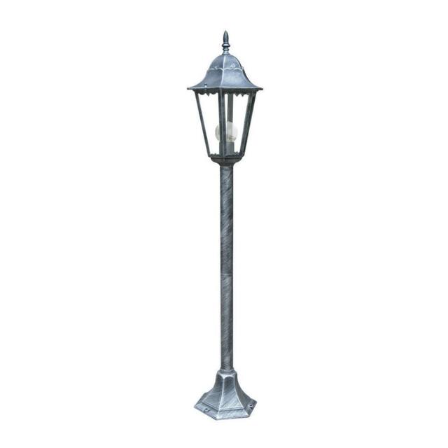 Netlighting FIRENZE Outdoor 104cm Bollard Black Silver IP44 104x21cm in Grey - Size: 104x21 cm