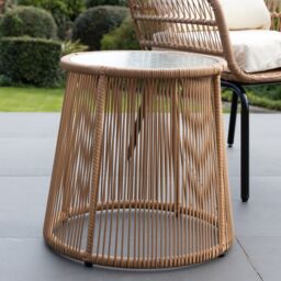 Artemis Home Carbini 3 Piece Garden Patio Bistro Set in Cream - thumbnail 7