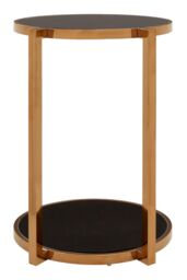 Orsina Versatile 2 Tier Side Table, Functional Small Side Table By Couch For Livingroom, Elegant Design Small Table in Black - thumbnail 3