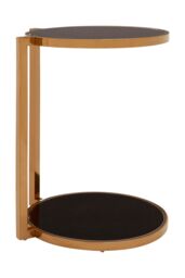 Orsina Versatile 2 Tier Side Table, Functional Small Side Table By Couch For Livingroom, Elegant Design Small Table in Black - thumbnail 2