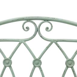 Charles Bentley Wrought Iron Rustic Companion Seat for Two - Sage Green - thumbnail 5