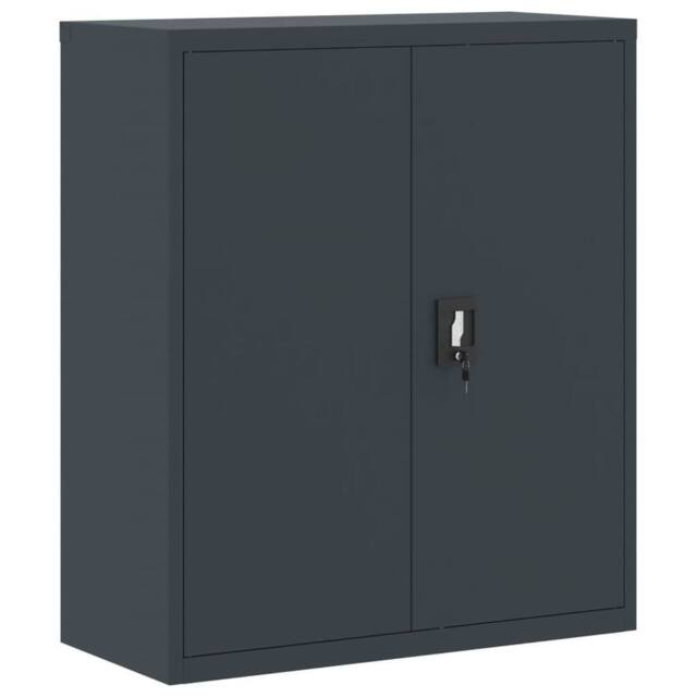 Berkfield Home File Cabinet Anthracite 90x40x105 cm Steel in Dark Grey - Size: 90 x 40 x 105 cm - image 1