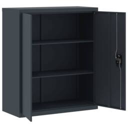 Berkfield Home File Cabinet Anthracite 90x40x105 cm Steel in Dark Grey - Size: 90 x 40 x 105 cm - thumbnail 4