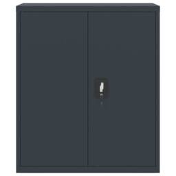 Berkfield Home File Cabinet Anthracite 90x40x105 cm Steel in Dark Grey - Size: 90 x 40 x 105 cm - thumbnail 3