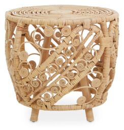 Orsina Chic Design Large Natural Rattan Table, Versatile Coffee Table, Light Weight Cocktail Table, Side Table