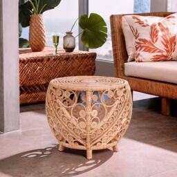 Orsina Chic Design Large Natural Rattan Table, Versatile Coffee Table, Light Weight Cocktail Table, Side Table - thumbnail 5
