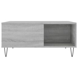 Berkfield Home Coffee Table Grey Sonoma 80x80x36.5 cm Engineered Wood - thumbnail 4