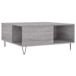 Berkfield Home Coffee Table Grey Sonoma 80x80x36.5 cm Engineered Wood - thumbnail 2