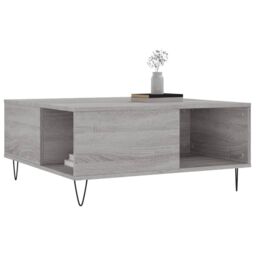 Berkfield Home Coffee Table Grey Sonoma 80x80x36.5 cm Engineered Wood - thumbnail 3