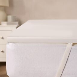 OHS Anti-Allergy Washable Memory Foam Mattress Topper in White - Size: Double - thumbnail 3