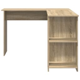 Berkfield Home Corner Desk with Storage Sonoma Oak 140x113, 5x75cm in Brown - Size: 5x75 cm - thumbnail 4