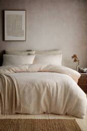 Appletree 'Fossil Jacquard' Textured Duvet Cover Set in Natural - Size: Single - thumbnail 4